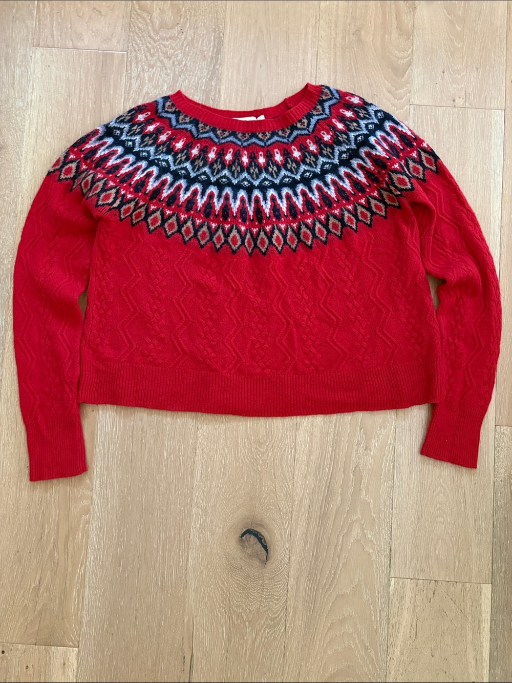 Vineyard Vines Red Fair Isle Sweater Sz Large